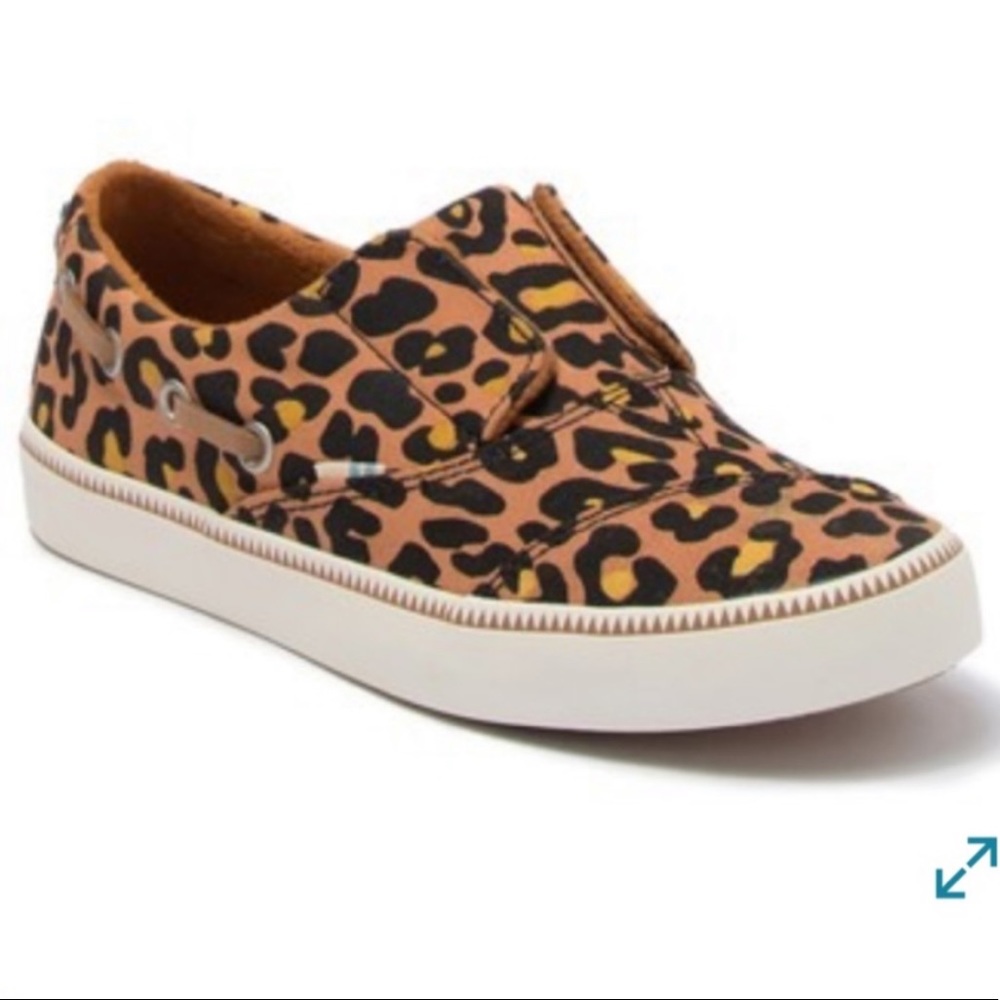 Toms Pasadena Boat Shoes Leopard Print - Y4